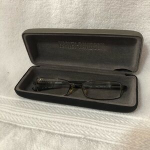 Harley-Davidson men’s Willie G eyeglasses with case rectangular lenses
